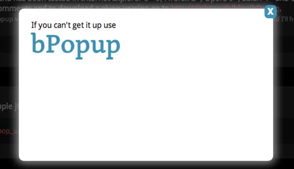 BPopup - jQuery.bPopup.js demo