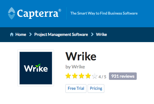 Wrike reviews on Capterra